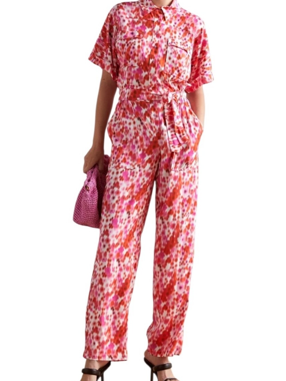 Desigual Wide Leg Short Sleeve Jumpsuit - XL. G13